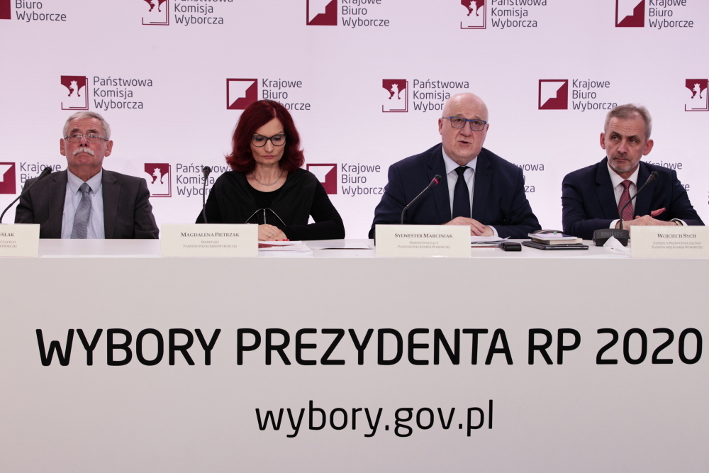 PKW na podstawie danych z 100 proc. obwodów: Andrzej Duda – 43,5 proc., Rafał Trzaskowski – 30,46 proc.